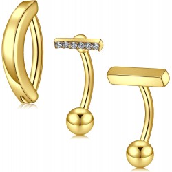 Belly Button Ring Surgical Steel Belly Rings for Women Hypoallergenic Belly Button Rings Clicker Belly Button Ring Belly Piercing Navel Rings for Women