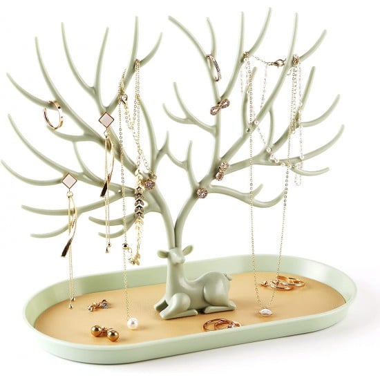 Antlers Jewelry Display Stand,Tree Tower Rack Hanging Organizer for Ring Earrings Necklace Bracelet