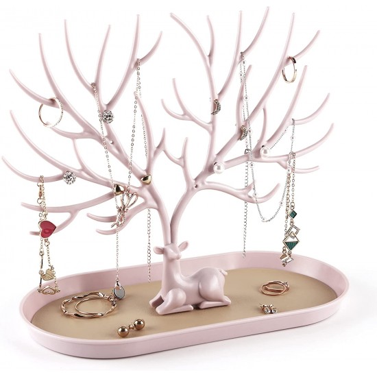 Antlers Jewelry Display Stand,Tree Tower Rack Hanging Organizer for Ring Earrings Necklace Bracelet