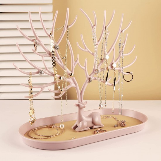 Antlers Jewelry Display Stand,Tree Tower Rack Hanging Organizer for Ring Earrings Necklace Bracelet