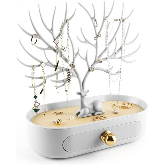Antlers Jewelry Display Stand,Tree Tower Rack Hanging Organizer for Ring Earrings Necklace Bracelet