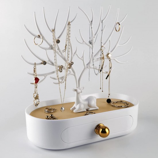 Antlers Jewelry Display Stand,Tree Tower Rack Hanging Organizer for Ring Earrings Necklace Bracelet