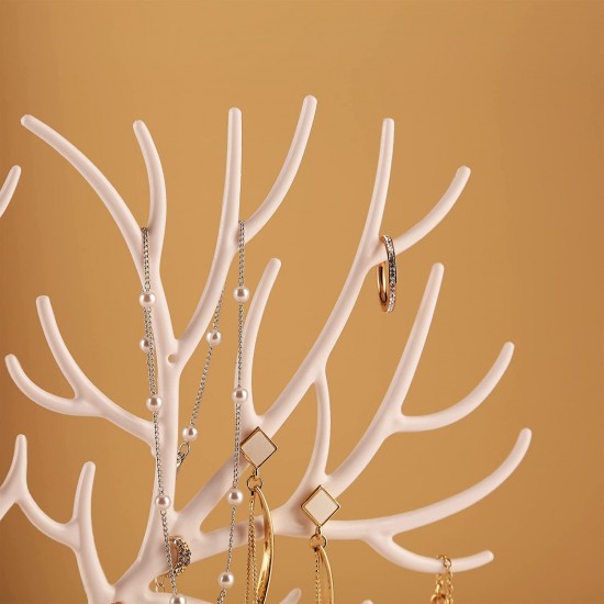 Antlers Jewelry Display Stand,Tree Tower Rack Hanging Organizer for Ring Earrings Necklace Bracelet