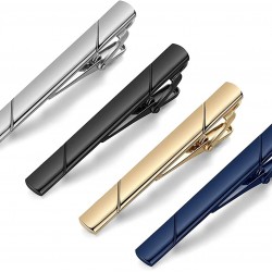 Tie Clips for Men, Black Gold Blue Gray Silver Tie Bar Set for Regular Ties, Luxury Box Gift Ideas  Tie Clips for Men, Black Gold Blue Gray Silver Tie Bar Set for Regular Ties, Luxury Box Gift Ideas
