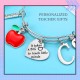 Personalized Stainless Steel Bracelets Friendship Bangle Gifts for Women, Valentines Graduation Thank You Teacher Gifts Present Bracelet with Initial