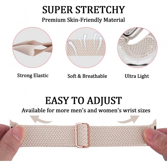 Braided Solo Band for Apple Watch Band 38mm 40mm 41mm 42mm 44mm 45mm 49mm for Women Men, Stretchy Sport Adjustable Elastic Strap for iWatch Ultra SE Series 8 7 6 5 4 3 2 1 Braided Solo Band for Apple Watch Band 38mm 40mm 41mm 42mm 44mm 45mm 49mm for Women Men, Stretchy Sport Adjustable Elastic Strap for iWatch Ultra SE Series 8 7 6 5 4 3 2 1