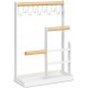 Jewelry Organizer Stand with Earring Tray and 10 Hooks, 4 Tier Necklace Holder Display for Earrings Watches Bracelet Rings