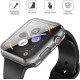 2 Pack Hard PC Case with Tempered Glass Screen Protector Compatible with Apple Watch Ultra Series 8 7 6 5 4 41mm 45mm 40mm 44mm 49mm