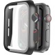 2 Pack Hard PC Case with Tempered Glass Screen Protector Compatible with Apple Watch Ultra Series 8 7 6 5 4 41mm 45mm 40mm 44mm 49mm