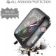 2 Pack Hard PC Case with Tempered Glass Screen Protector Compatible with Apple Watch Ultra Series 8 7 6 5 4 41mm 45mm 40mm 44mm 49mm