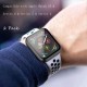 2 Pack Hard PC Case with Tempered Glass Screen Protector Compatible with Apple Watch Ultra Series 8 7 6 5 4 41mm 45mm 40mm 44mm 49mm