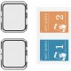 2 Pack Hard PC Case with Tempered Glass Screen Protector Compatible with Apple Watch Ultra Series 8 7 6 5 4 41mm 45mm 40mm 44mm 49mm