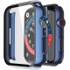 2 Pack Hard PC Case with Tempered Glass Screen Protector Compatible with Apple Watch Ultra Series 8 7 6 5 4 41mm 45mm 40mm 44mm 49mm