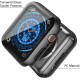 2 Pack Hard PC Case with Tempered Glass Screen Protector Compatible with Apple Watch Ultra Series 8 7 6 5 4 41mm 45mm 40mm 44mm 49mm