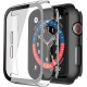 2 Pack Hard PC Case with Tempered Glass Screen Protector Compatible with Apple Watch Ultra Series 8 7 6 5 4 41mm 45mm 40mm 44mm 49mm
