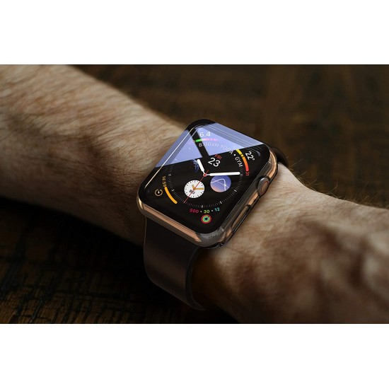 2 Pack Hard PC Case with Tempered Glass Screen Protector Compatible with Apple Watch Ultra Series 8 7 6 5 4 41mm 45mm 40mm 44mm 49mm