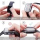 2 Pack Hard PC Case with Tempered Glass Screen Protector Compatible with Apple Watch Ultra Series 8 7 6 5 4 41mm 45mm 40mm 44mm 49mm