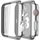 2 Pack Hard PC Case with Tempered Glass Screen Protector Compatible with Apple Watch Ultra Series 8 7 6 5 4 41mm 45mm 40mm 44mm 49mm