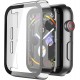 2 Pack Hard PC Case with Tempered Glass Screen Protector Compatible with Apple Watch Ultra Series 8 7 6 5 4 41mm 45mm 40mm 44mm 49mm