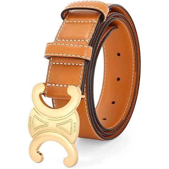 Women’s 0.98 Inch Width Thin Leather Belt Fashion Designer Belts for Jeans Pants Dresses with Gold Buckle Women’s 0.98 Inch Width Thin Leather Belt Fashion Designer Belts for Jeans Pants Dresses with Gold Buckle