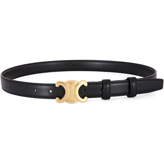 Women’s 0.98 Inch Width Thin Leather Belt Fashion Designer Belts for Jeans Pants Dresses with Gold Buckle Women’s 0.98 Inch Width Thin Leather Belt Fashion Designer Belts for Jeans Pants Dresses with Gold Buckle