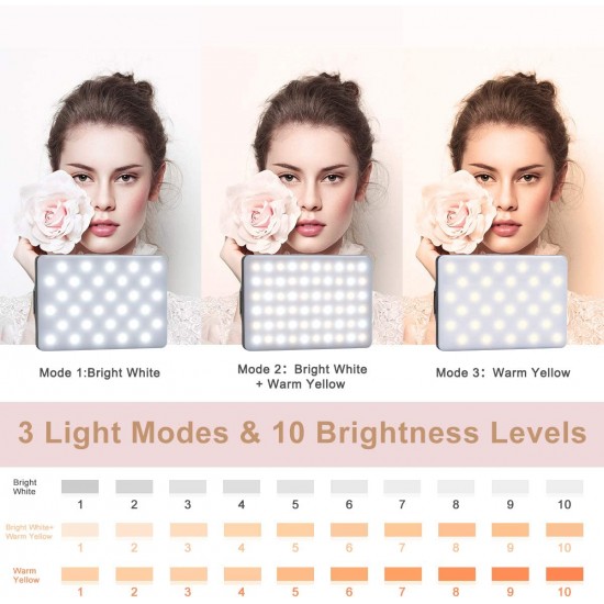 60 Pcs LED High Power Rechargeable Clip Fill Video Light with Front & Back Clip, Adjusted 3 Light Modes for Phone, iPhone, Android, iPad, Laptop, for Makeup, TikTok, Selfie, Vlog, Video Conference 60 Pcs LED High Power Rechargeable Clip Fill Video Light with Front & Back Clip, Adjusted 3 Light Modes for Phone, iPhone, Android, iPad, Laptop, for Makeup, TikTok, Selfie, Vlog, Video Conference