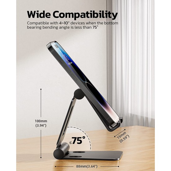 Dual Folding Cell Phone Stand, Fully Adjustable Foldable Desktop Phone Holder Cradle Dock Compatible with Phone 14 13 12 11 Pro Xs Xs Max Xr X 8, Nintendo Switch, Tablets (7-10 Dual Folding Cell Phone Stand, Fully Adjustable Foldable Desktop Phone Holder Cradle Dock Compatible with Phone 14 13 12 11 Pro Xs Xs Max Xr X 8, Nintendo Switch, Tablets (7-10