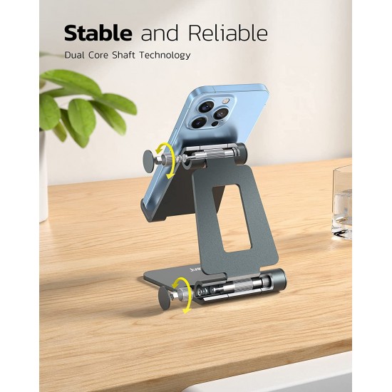 Dual Folding Cell Phone Stand, Fully Adjustable Foldable Desktop Phone Holder Cradle Dock Compatible with Phone 14 13 12 11 Pro Xs Xs Max Xr X 8, Nintendo Switch, Tablets (7-10 Dual Folding Cell Phone Stand, Fully Adjustable Foldable Desktop Phone Holder Cradle Dock Compatible with Phone 14 13 12 11 Pro Xs Xs Max Xr X 8, Nintendo Switch, Tablets (7-10