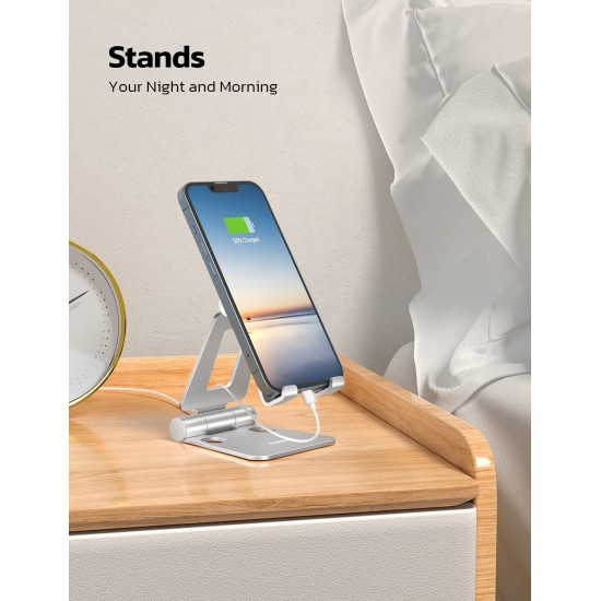 Dual Folding Cell Phone Stand, Fully Adjustable Foldable Desktop Phone Holder Cradle Dock Compatible with Phone 14 13 12 11 Pro Xs Xs Max Xr X 8, Nintendo Switch, Tablets (7-10 Dual Folding Cell Phone Stand, Fully Adjustable Foldable Desktop Phone Holder Cradle Dock Compatible with Phone 14 13 12 11 Pro Xs Xs Max Xr X 8, Nintendo Switch, Tablets (7-10