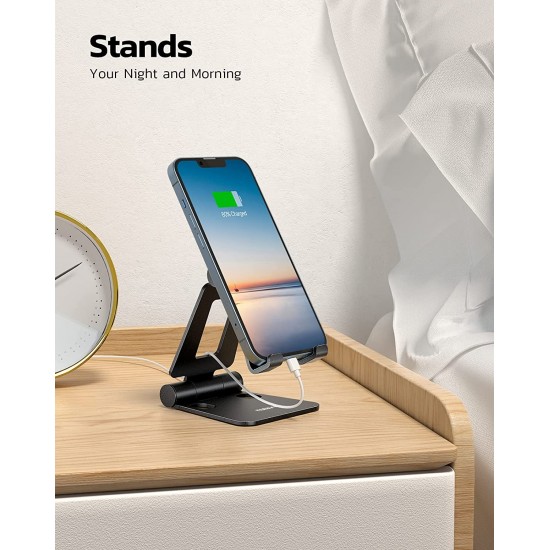 Dual Folding Cell Phone Stand, Fully Adjustable Foldable Desktop Phone Holder Cradle Dock Compatible with Phone 14 13 12 11 Pro Xs Xs Max Xr X 8, Nintendo Switch, Tablets (7-10 Dual Folding Cell Phone Stand, Fully Adjustable Foldable Desktop Phone Holder Cradle Dock Compatible with Phone 14 13 12 11 Pro Xs Xs Max Xr X 8, Nintendo Switch, Tablets (7-10
