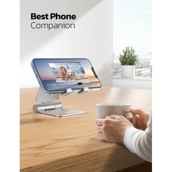 Dual Folding Cell Phone Stand, Fully Adjustable Foldable Desktop Phone Holder Cradle Dock Compatible with Phone 14 13 12 11 Pro Xs Xs Max Xr X 8, Nintendo Switch, Tablets (7-10 Dual Folding Cell Phone Stand, Fully Adjustable Foldable Desktop Phone Holder Cradle Dock Compatible with Phone 14 13 12 11 Pro Xs Xs Max Xr X 8, Nintendo Switch, Tablets (7-10