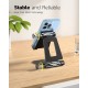 Dual Folding Cell Phone Stand, Fully Adjustable Foldable Desktop Phone Holder Cradle Dock Compatible with Phone 14 13 12 11 Pro Xs Xs Max Xr X 8, Nintendo Switch, Tablets (7-10 Dual Folding Cell Phone Stand, Fully Adjustable Foldable Desktop Phone Holder Cradle Dock Compatible with Phone 14 13 12 11 Pro Xs Xs Max Xr X 8, Nintendo Switch, Tablets (7-10