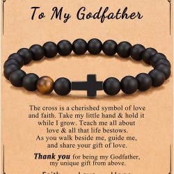 Cross Bracelet for Son, Grandson, Dad, Husband, Godfather, Men and Boys Gift - Birthday Graduation Retirement Christmas Christian Gift for Teens Boys Men Cross Bracelet for Son, Grandson, Dad, Husband, Godfather, Men and Boys Gift - Birthday Graduation Retirement Christmas Christian Gift for Teens Boys Men