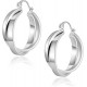 Double Hoops Twisted Earrings, Hypoallergenic Lightweight Earrings for Women