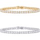 14K Gold Plated 4mm Cubic Zirconia Classic Tennis Bracelet Gold Bracelets for Women Size 6.5-7.5 Inch