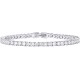 14K Gold Plated 4mm Cubic Zirconia Classic Tennis Bracelet Gold Bracelets for Women Size 6.5-7.5 Inch