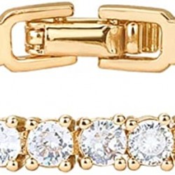 14K Gold Plated 4mm Cubic Zirconia Classic Tennis Bracelet Gold Bracelets for Women Size 6.5-7.5 Inch 14K Gold Plated 4mm Cubic Zirconia Classic Tennis Bracelet Gold Bracelets for Women Size 6.5-7.5 Inch