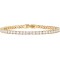 14K Gold Plated 4mm Cubic Zirconia Classic Tennis Bracelet Gold Bracelets for Women Size 6.5-7.5 Inch