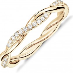 Cubic Zirconia Twisted Rope Eternity Band Ring for Women  Cubic Zirconia Twisted Rope Eternity Band Ring for Women
