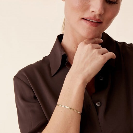 14K Gold Plated Chain Adjustable Bracelet for Women