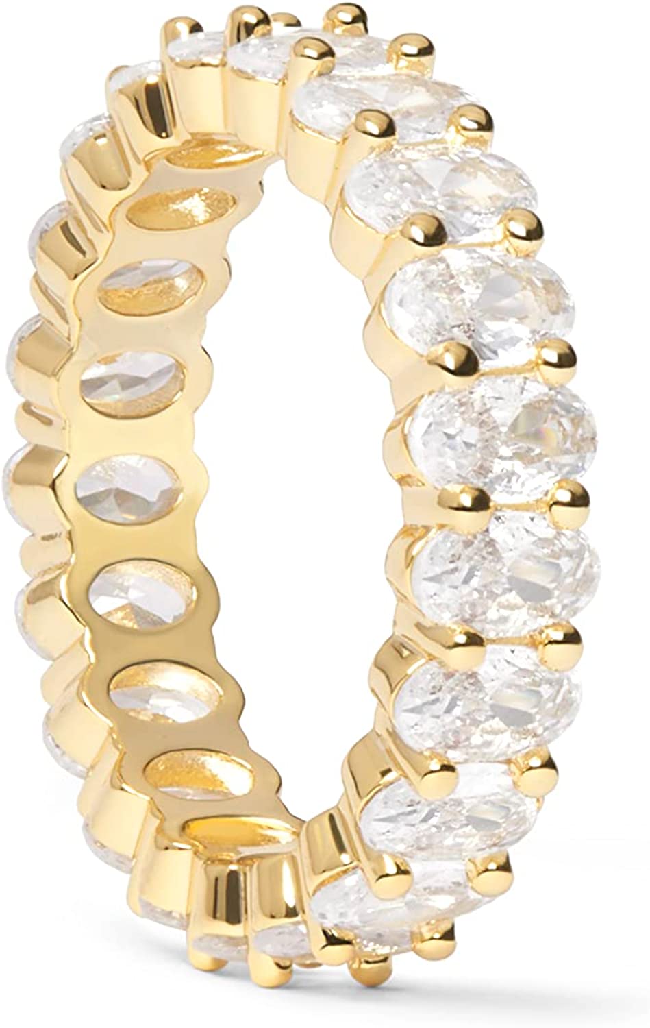 人気ブランド【PAVOI】Oval Eternityリング Amazon.com: PAVOI 14K Rose Gold Plated Rings Oval Cubic