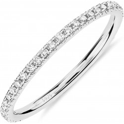 Stainless Steel Ring CZ Simulated Diamond Stackable Ring Eternity Bands for Women