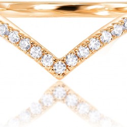 S925 Silver Sparkling Wishbone 'V' Ring for Women with Cubic Zirconia S925 Silver Sparkling Wishbone 'V' Ring for Women with Cubic Zirconia