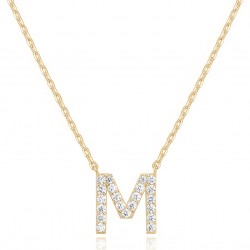 14K Gold Plated Cubic Zirconia Initial Necklace | Letter Dainty Necklaces for Women 14K Gold Plated Cubic Zirconia Initial Necklace | Letter Dainty Necklaces for Women