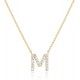 14K Gold Plated Cubic Zirconia Initial Necklace | Letter Dainty Necklaces for Women 14K Gold Plated Cubic Zirconia Initial Necklace | Letter Dainty Necklaces for Women