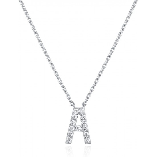 14K Gold Plated Cubic Zirconia Initial Necklace | Letter Dainty Necklaces for Women 14K Gold Plated Cubic Zirconia Initial Necklace | Letter Dainty Necklaces for Women