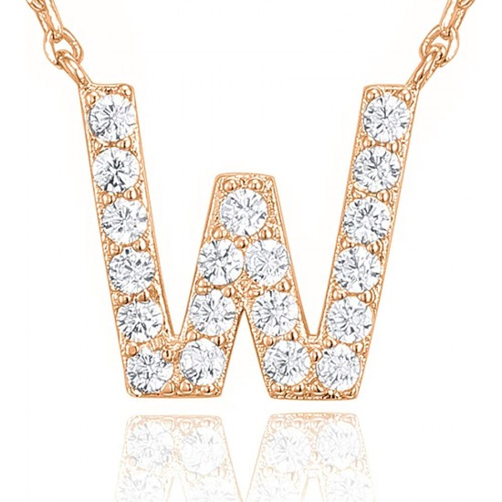 14K Gold Plated Cubic Zirconia Initial Necklace | Letter Dainty Necklaces for Women 14K Gold Plated Cubic Zirconia Initial Necklace | Letter Dainty Necklaces for Women