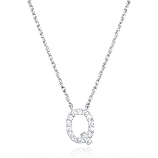 14K Gold Plated Cubic Zirconia Initial Necklace | Letter Dainty Necklaces for Women 14K Gold Plated Cubic Zirconia Initial Necklace | Letter Dainty Necklaces for Women