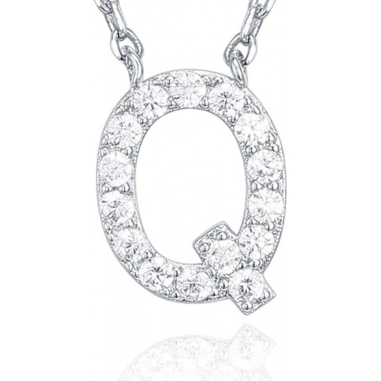 14K Gold Plated Cubic Zirconia Initial Necklace | Letter Dainty Necklaces for Women 14K Gold Plated Cubic Zirconia Initial Necklace | Letter Dainty Necklaces for Women