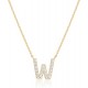 14K Gold Plated Cubic Zirconia Initial Necklace | Letter Dainty Necklaces for Women 14K Gold Plated Cubic Zirconia Initial Necklace | Letter Dainty Necklaces for Women
